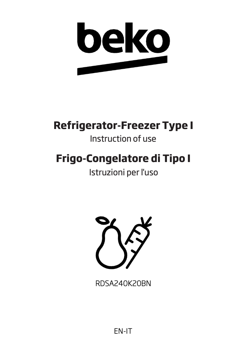 Image de la première page du manuel de l'appareil RDSA240K20BN