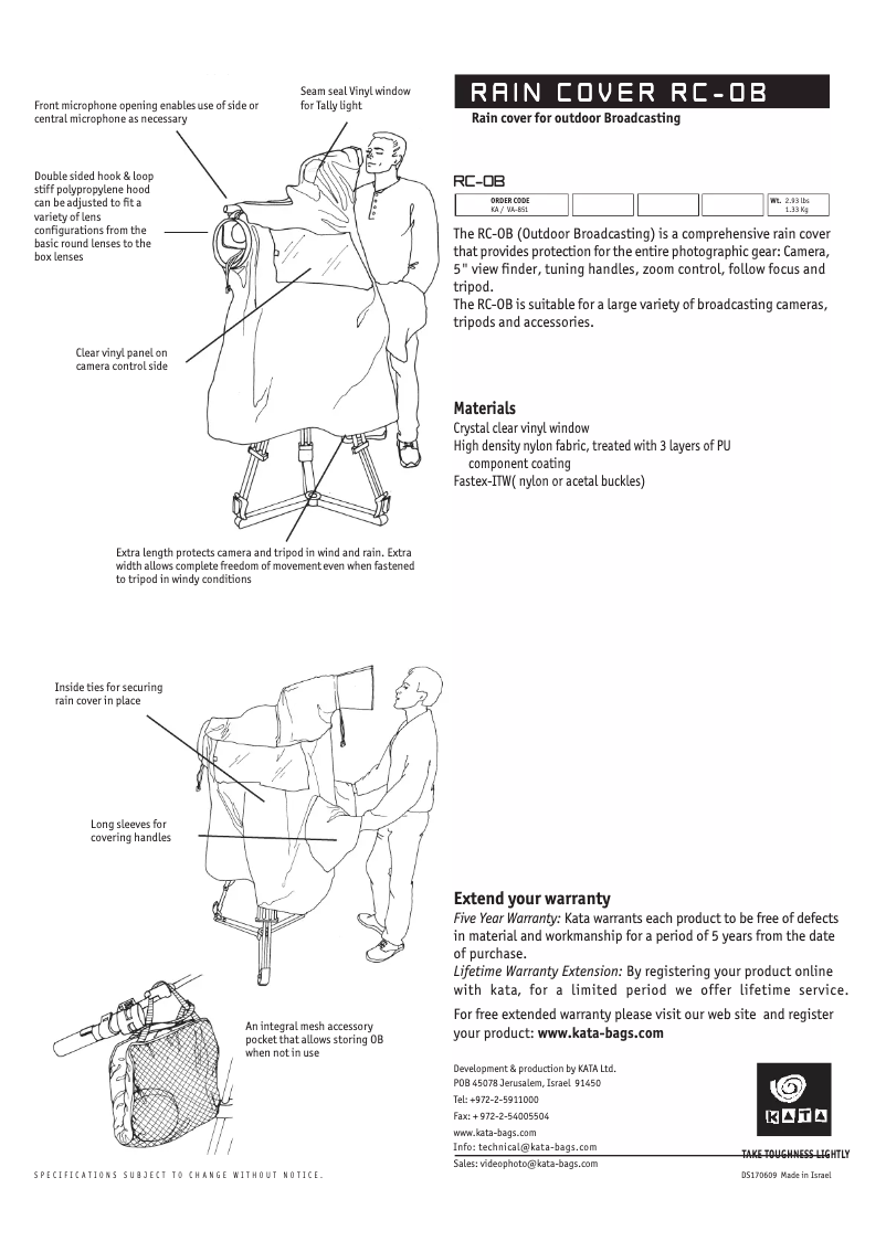 Page n°1 - Manuel utilisateur Kata RC-OB