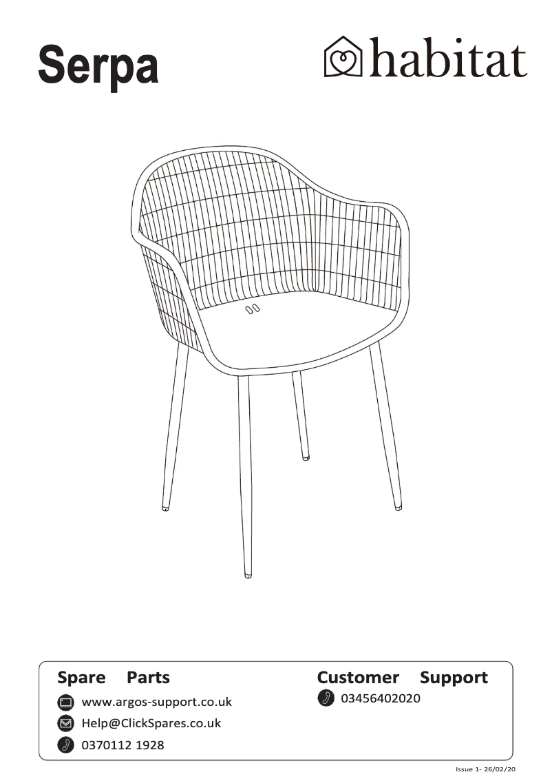 Page 1 de la notice Manuel utilisateur Habitat Serpa