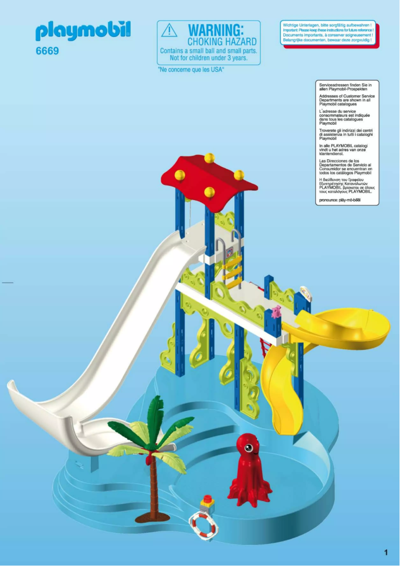 Page n°1 - Manuel utilisateur Playmobil Water Park with Slides