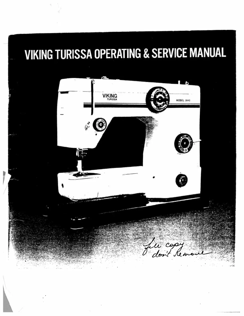 Page n°1 - Manuel utilisateur Husqvarna Turissa 2840