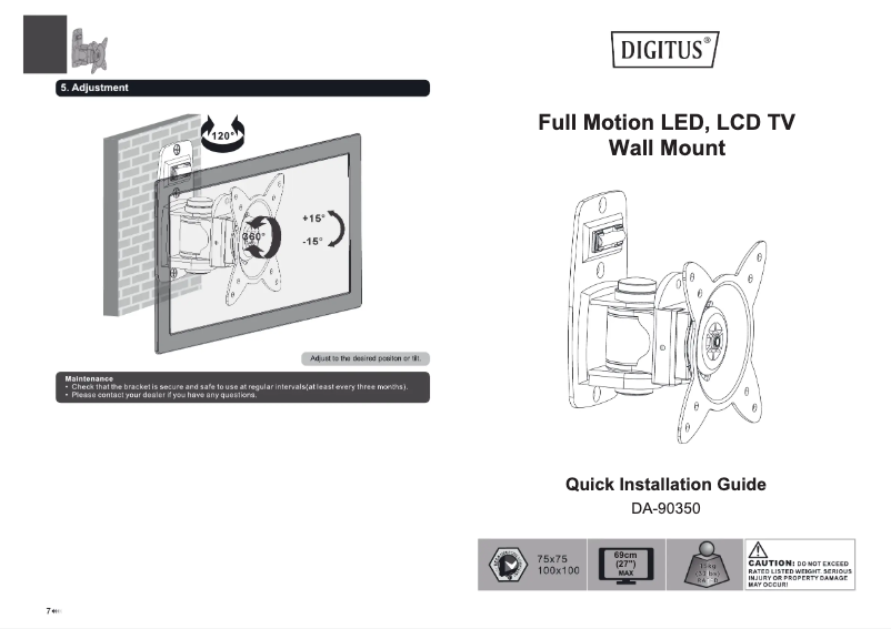 Image de la première page du manuel de l'appareil DA-90350