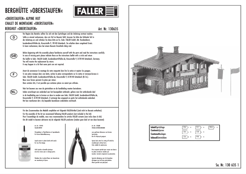Page n°1 - Manuel utilisateur Faller 130635