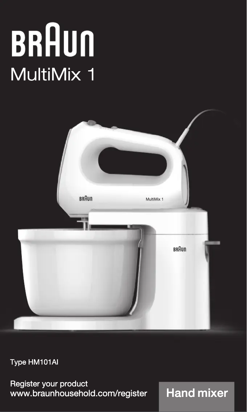 Page n°1 - Manuel utilisateur Braun MultiMix 1