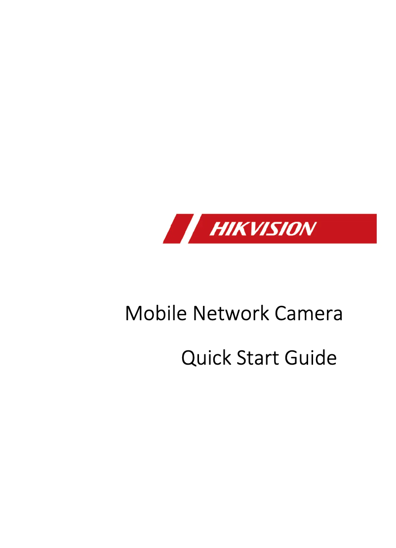 Page 1 de la notice Guide de démarrage rapide Hikvision DS-2XM6522G1-ID