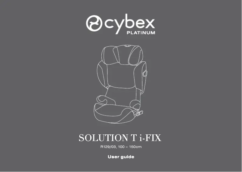 Page 1 de la notice Manuel utilisateur Cybex Solution T i-Fix