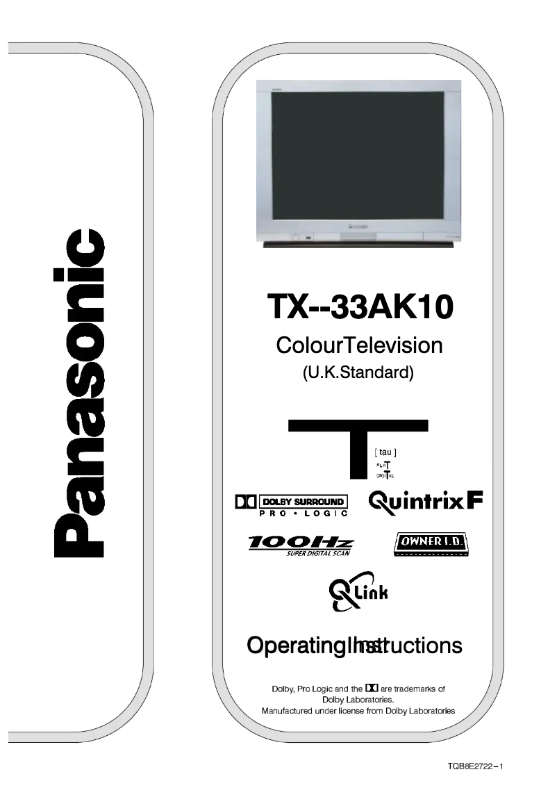 Image de la première page du manuel de l'appareil TX-33AK10