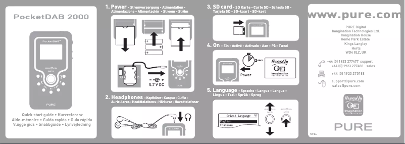 Image de la première page du manuel de l'appareil PocketDAB 2000