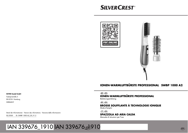 Page 1 de la notice Manuel utilisateur SilverCrest SWBP 1000 A2