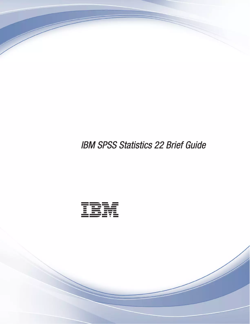 Page n°1 - Manuel utilisateur IBM SPSS 22
