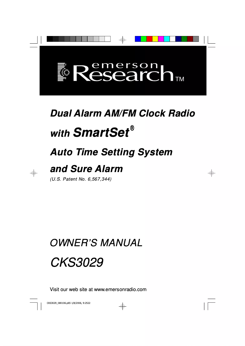 Page 1 de la notice Manuel utilisateur Emerson CKS3029