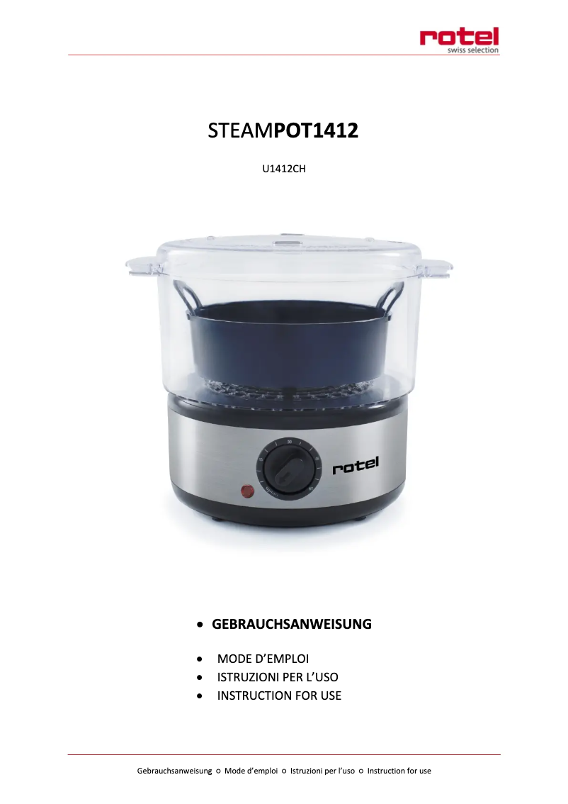 Page 1 de la notice Manuel utilisateur Rotel 1412