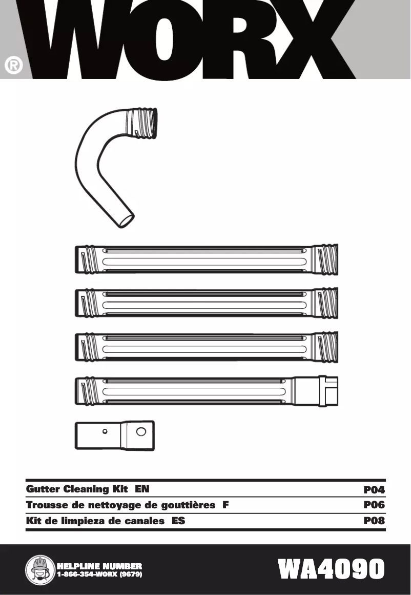 Page 1 de la notice Manuel utilisateur Worx WA4090