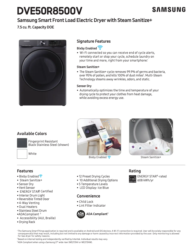 Image de la première page du manuel de l'appareil DVE50R8500W