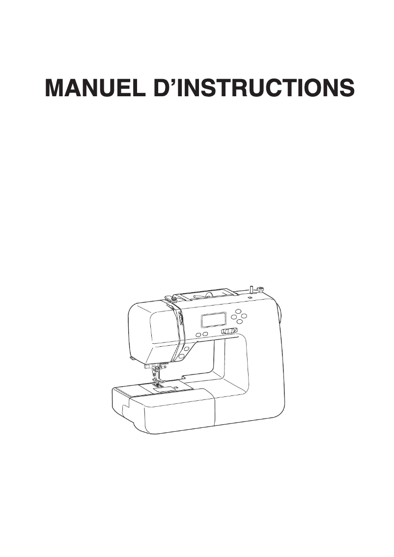 Page n°1 - Manuel utilisateur Janome J1250
