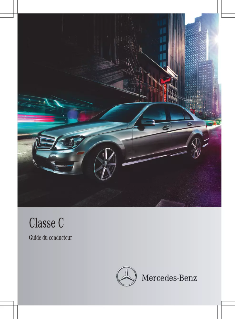 Page 1 de la notice Manuel utilisateur Mercedes-Benz C-Class (2012)