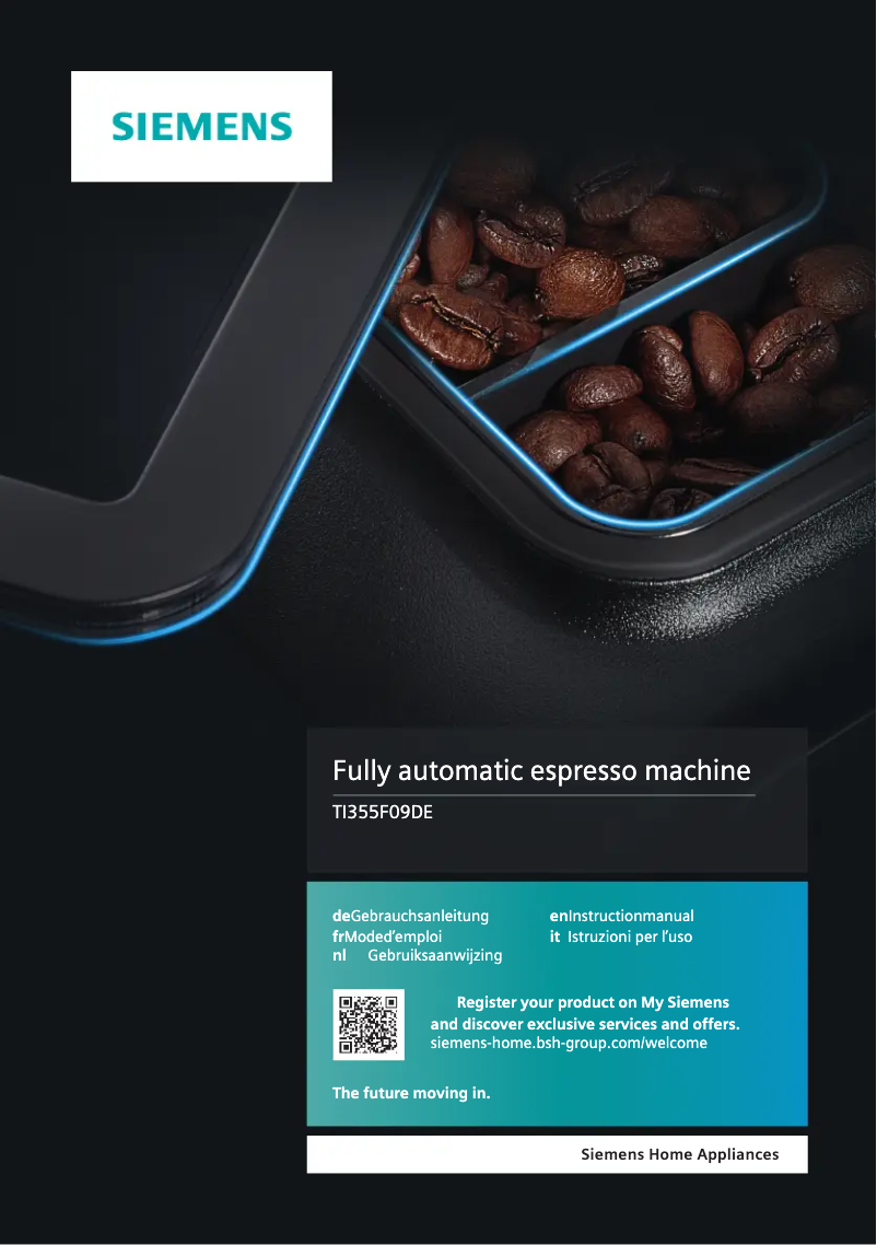 Page 1 de la notice Manuel utilisateur Siemens EQ.300 TI355F09DE