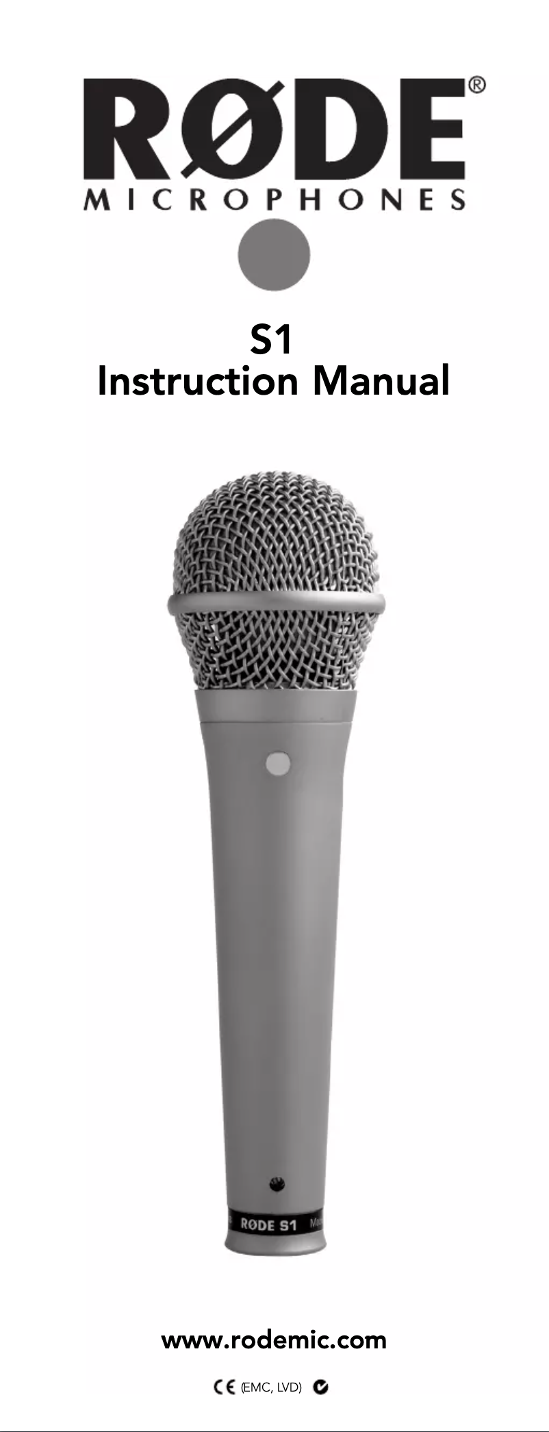 Page n°1 - Manuel utilisateur Røde S1