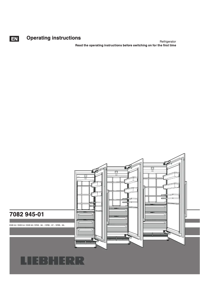 Image de la première page du manuel de l'appareil ERBh 9970