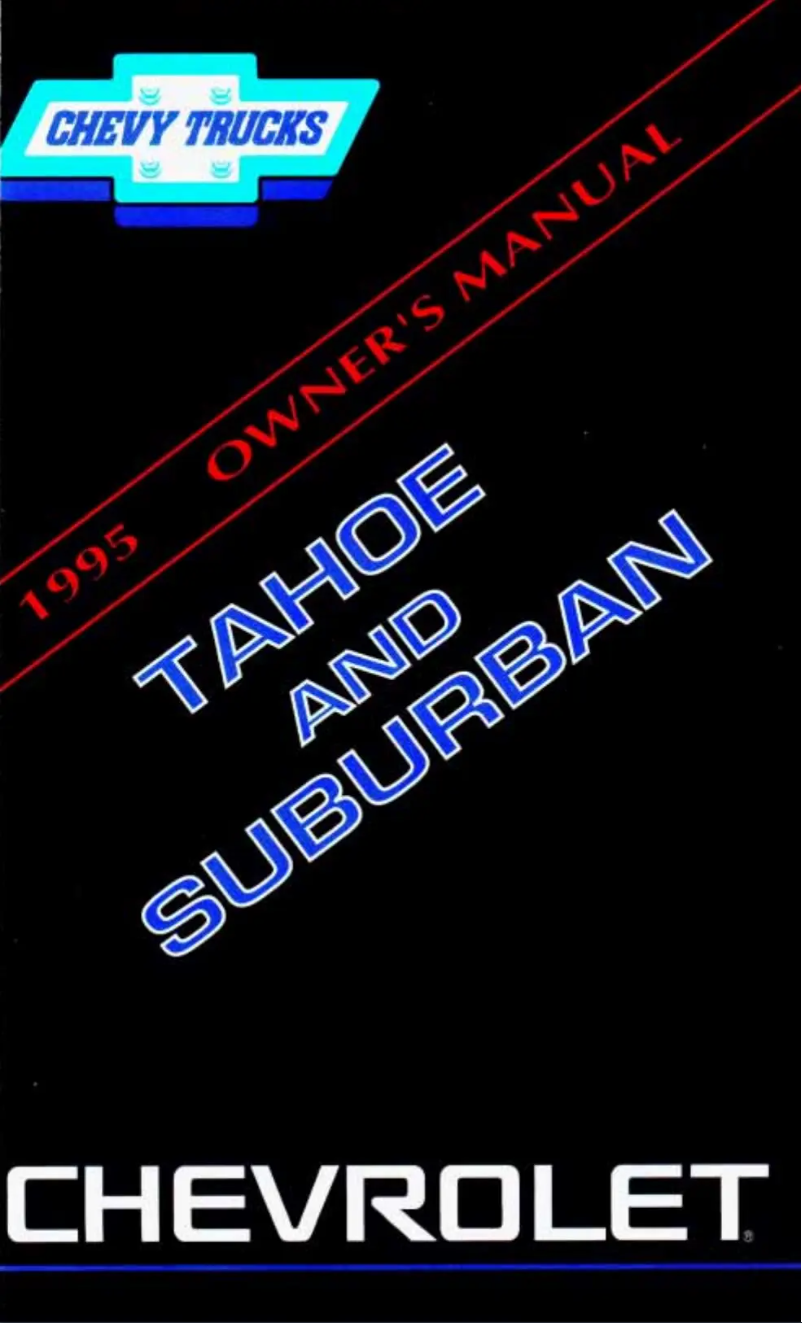 Page 1 de la notice Manuel utilisateur Chevrolet Tahoe (1995)