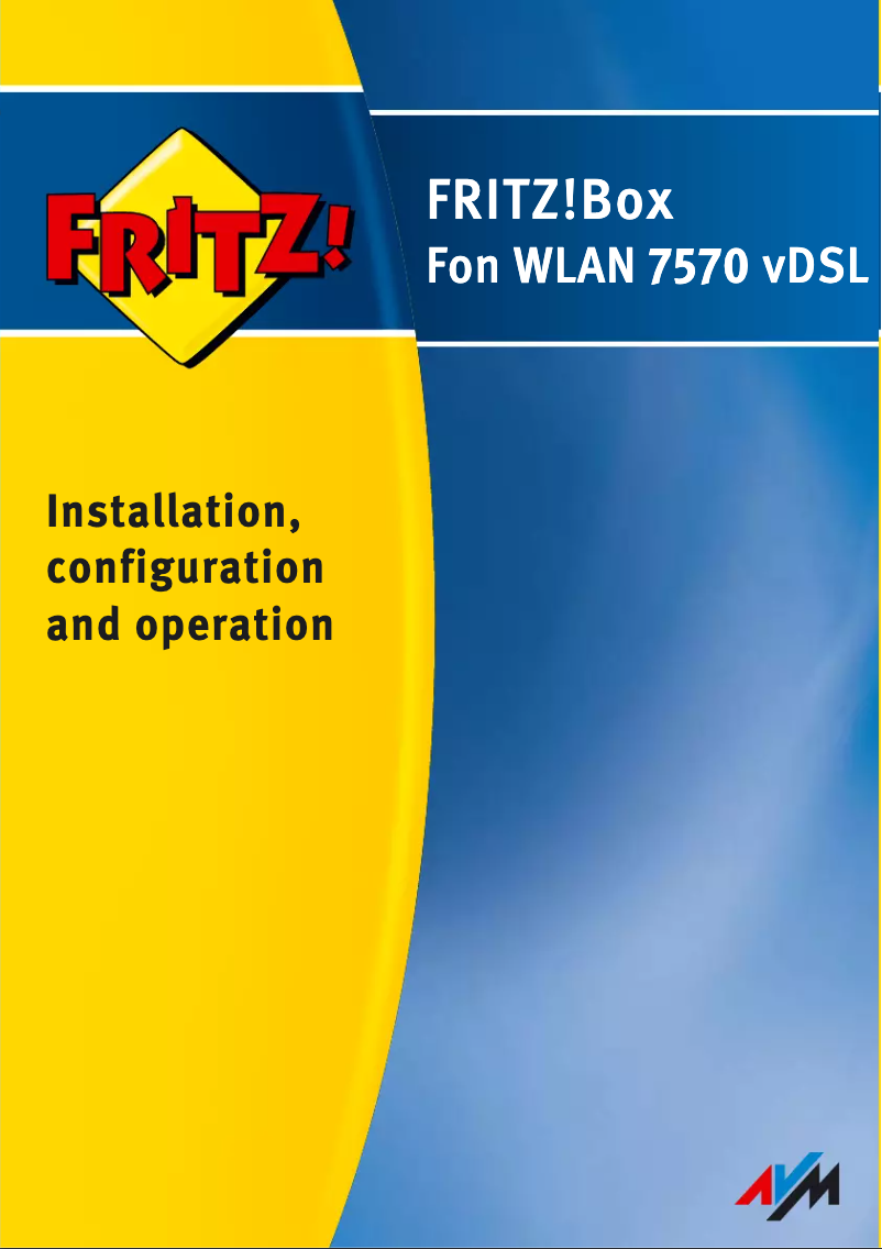 Page 1 de la notice Manuel utilisateur AVM FRITZBox Fon WLAN 7570