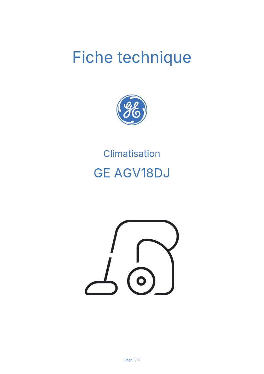 Image de la première page du manuel de l'appareil AGV18DJ