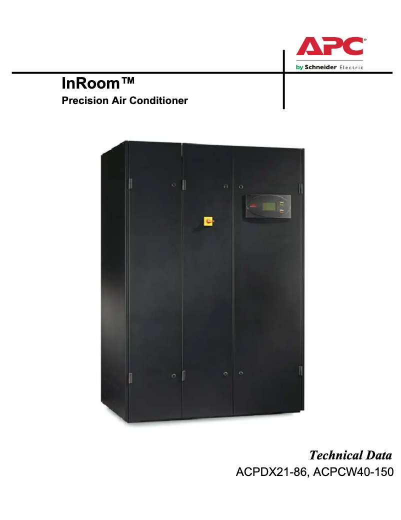 Page 1 de la notice Manuel utilisateur APC InRoom Condenser