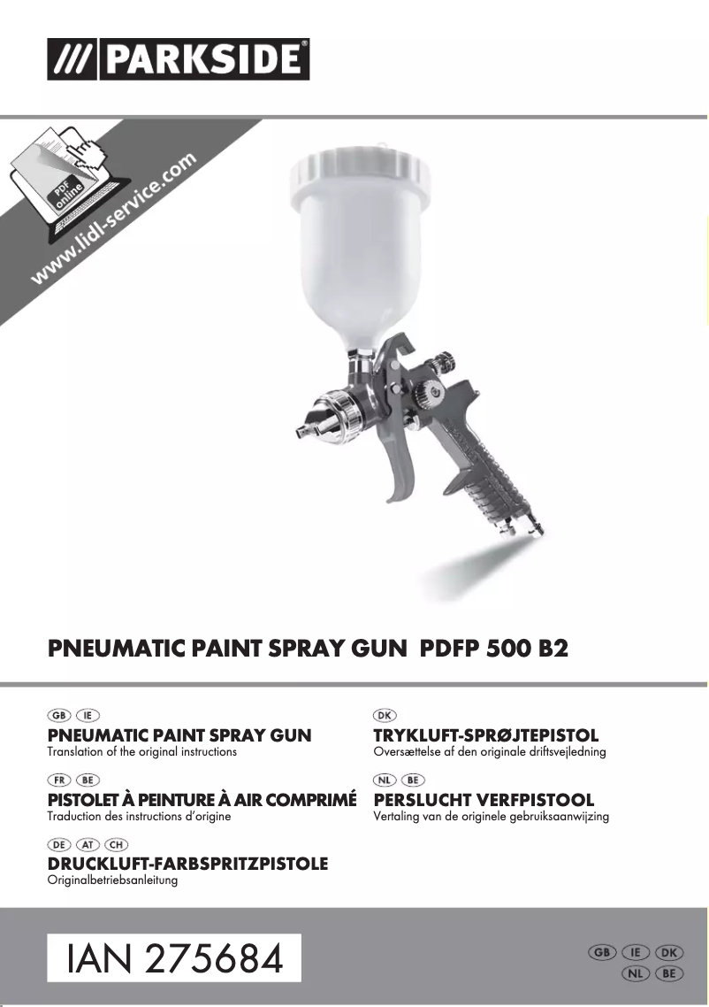 Page n°1 - Manuel utilisateur Parkside PDFP 500 B2