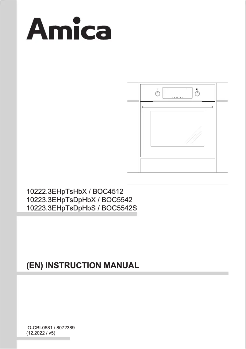 Page n°1 - Manuel utilisateur Amica BOC4512