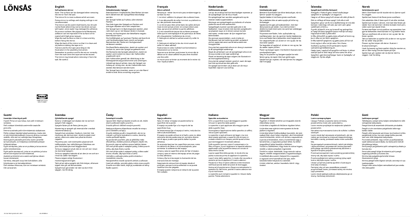 Page 1 de la notice Manuel utilisateur Ikea LÖNSÅS 504.710.26