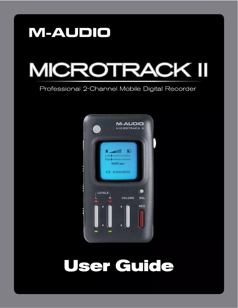 Image de la première page du manuel de l'appareil MicroTrack II
