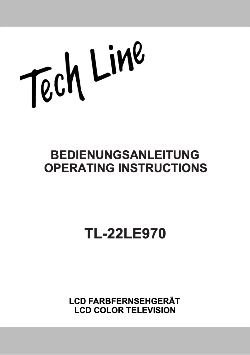 Page 1 de la notice Manuel utilisateur TechLine TL-22LE970