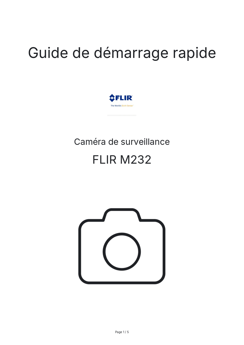 Image de la première page du manuel de l'appareil M232