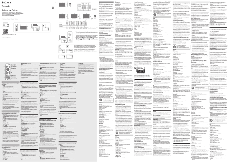 Page n°1 - Manuel utilisateur Sony XR-83A84L