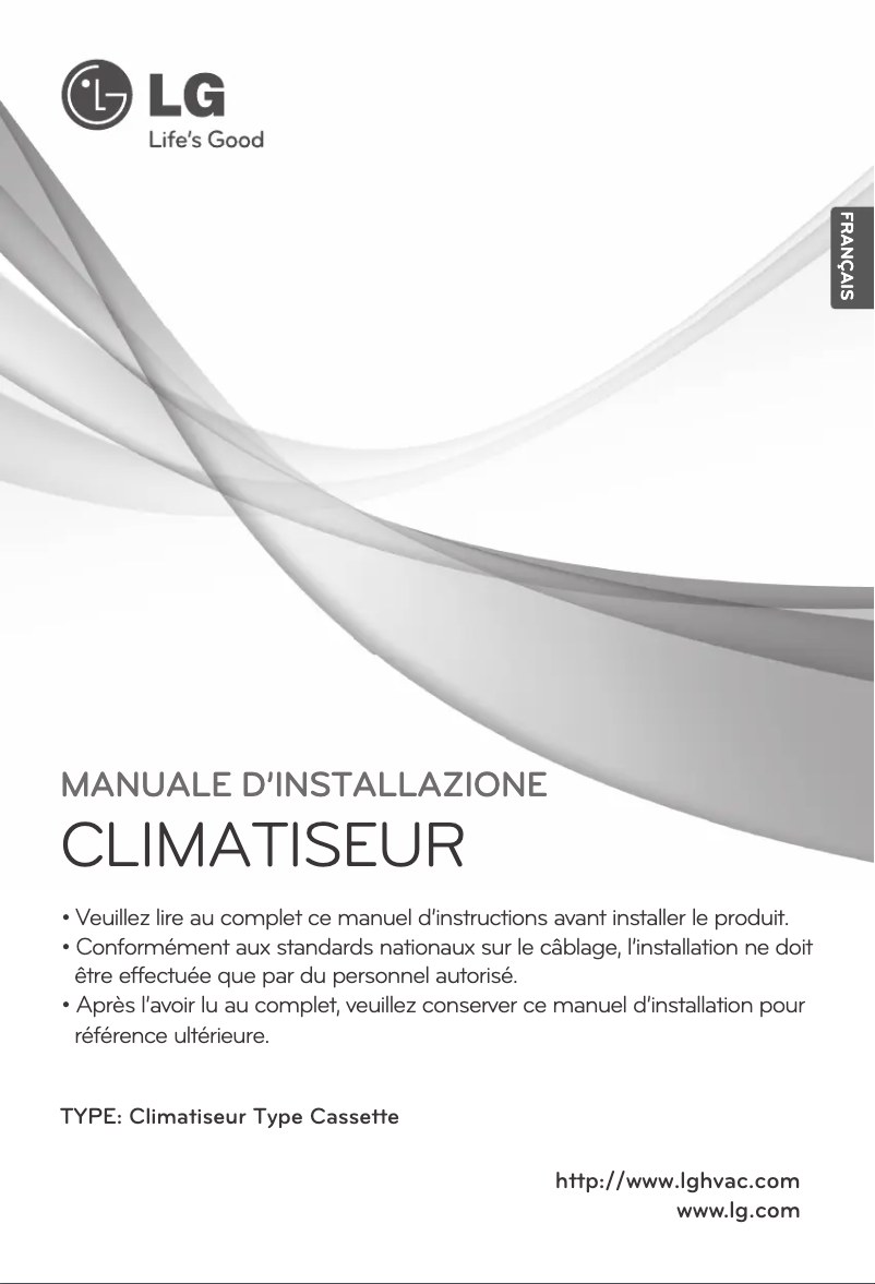 Page 1 de la notice Manuel utilisateur LG ARNU073TRC2