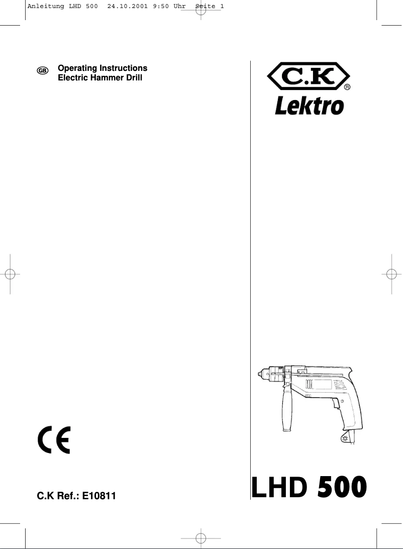 Image de la première page du manuel de l'appareil LHD 500