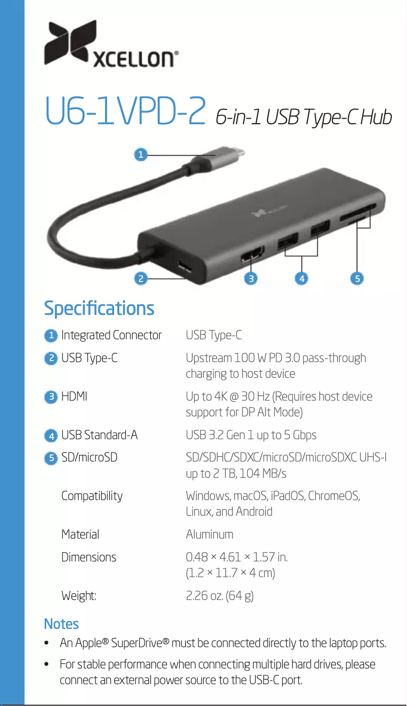 Image de la première page du manuel de l'appareil U6-1VPD-2