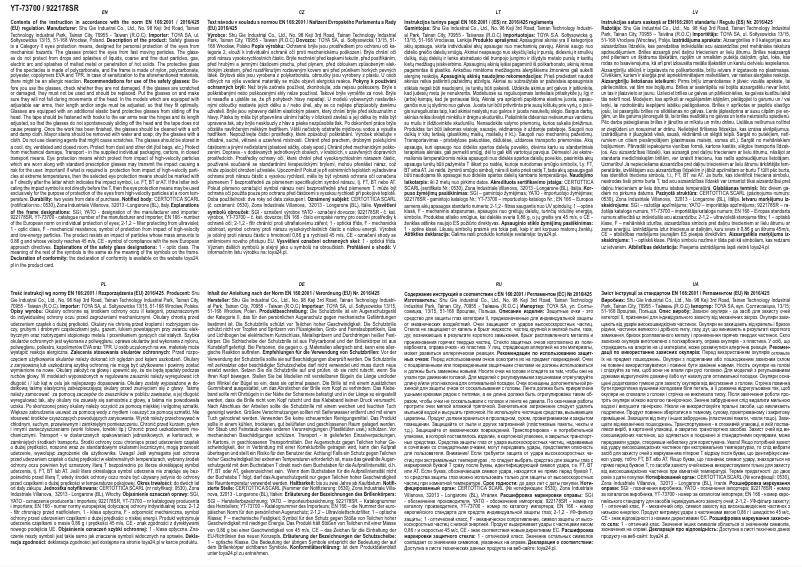 Page n°1 - Manuel utilisateur Yato YT-73700