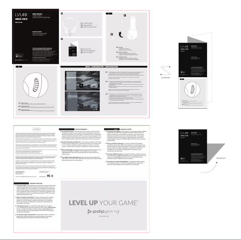 Page 1 de la notice Manuel utilisateur PDP LVL40