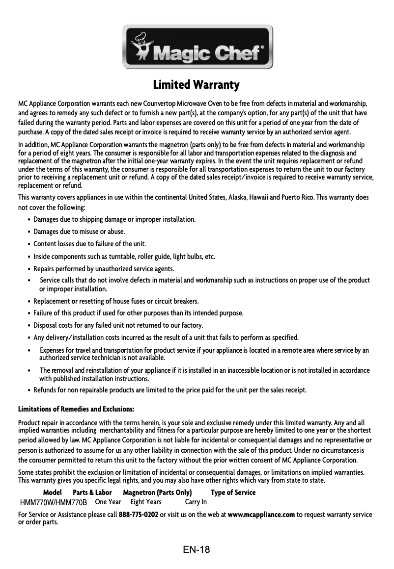 Image de la première page du manuel de l'appareil HMM770B