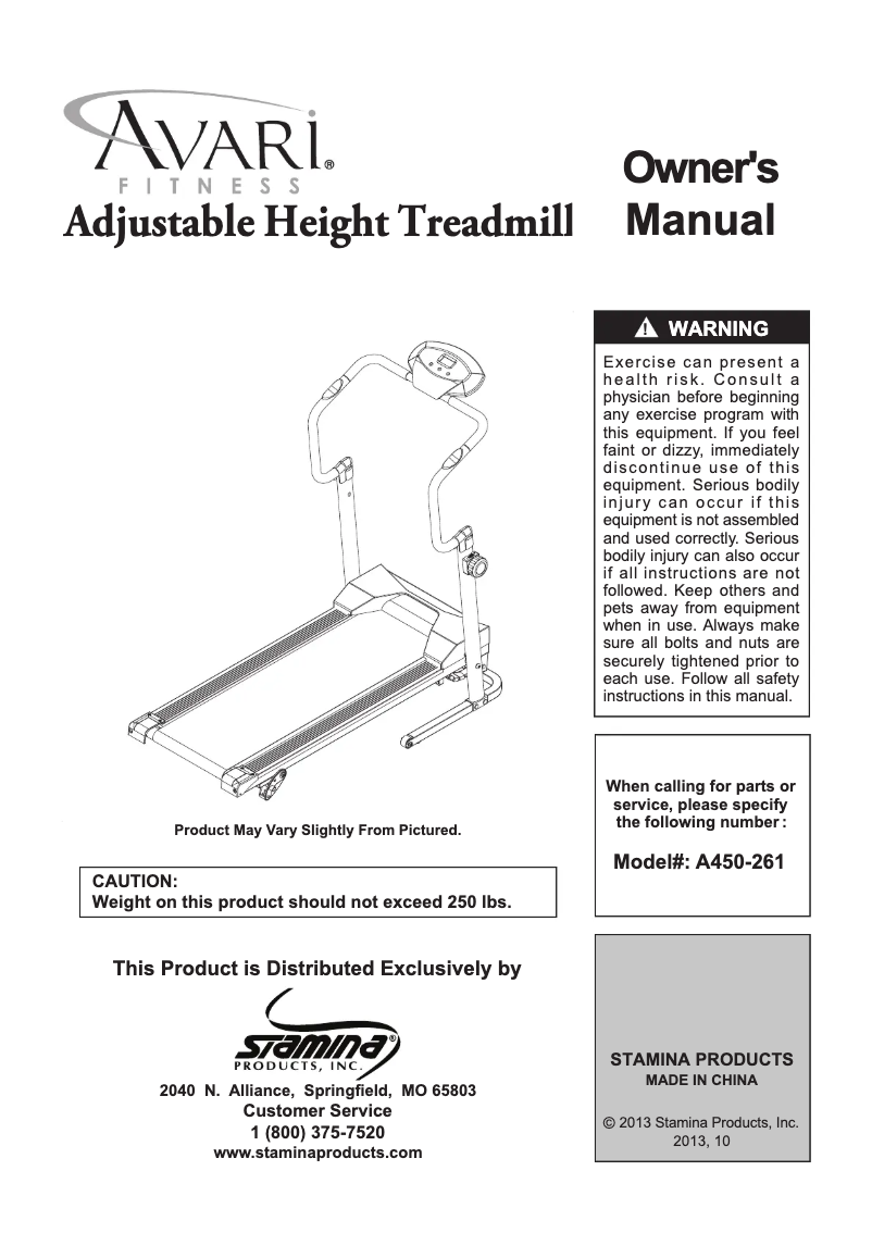 Image de la première page du manuel de l'appareil A450-261