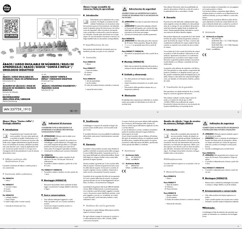 Imagen de la primera página del manual del dispositivo HG06316