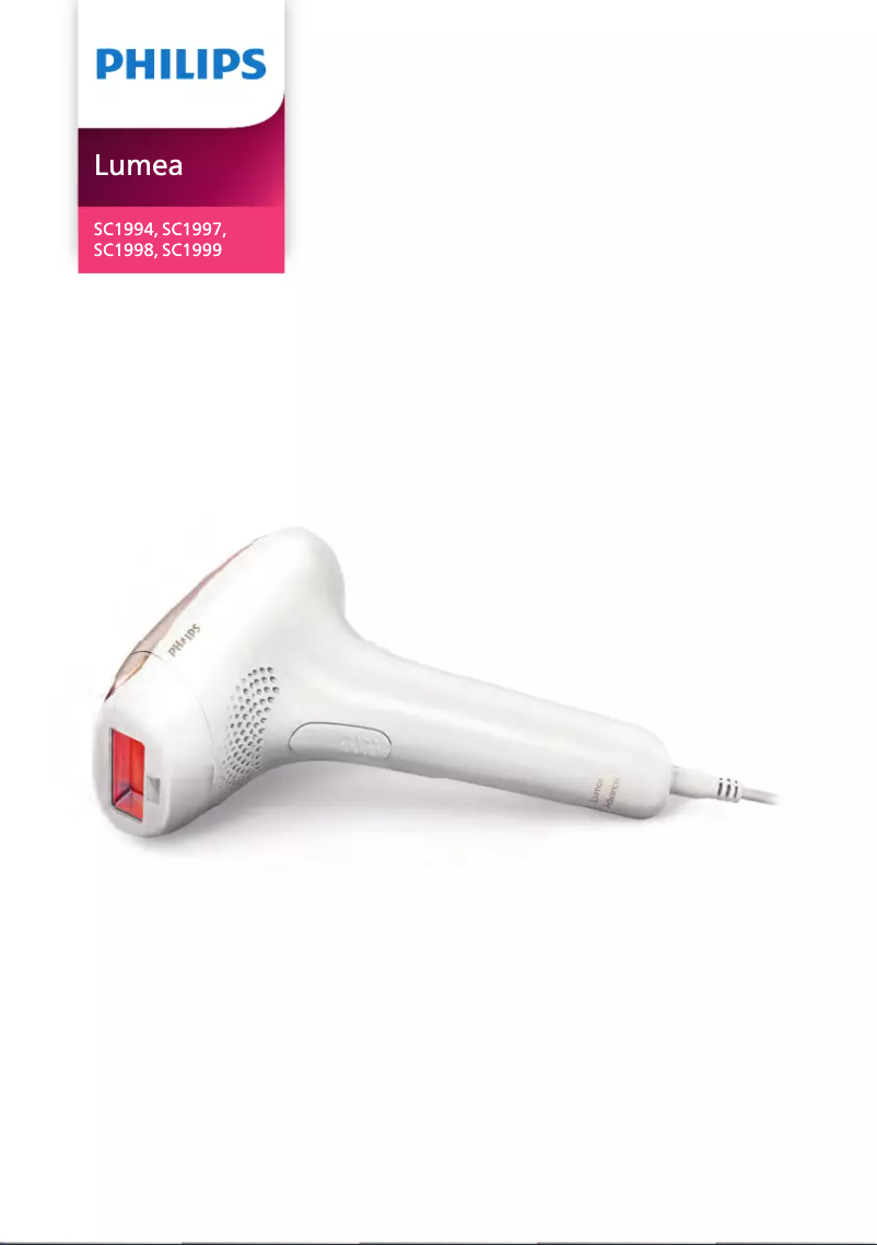 Page n°1 - Manuel utilisateur Philips Lumea Advanced BRI924