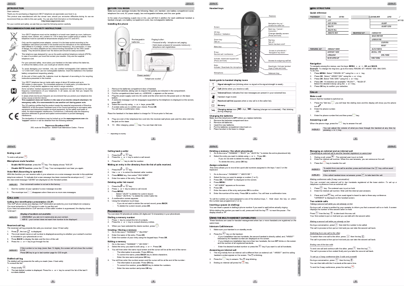 Página 1 del manual Manual de usuario Sagem D14T