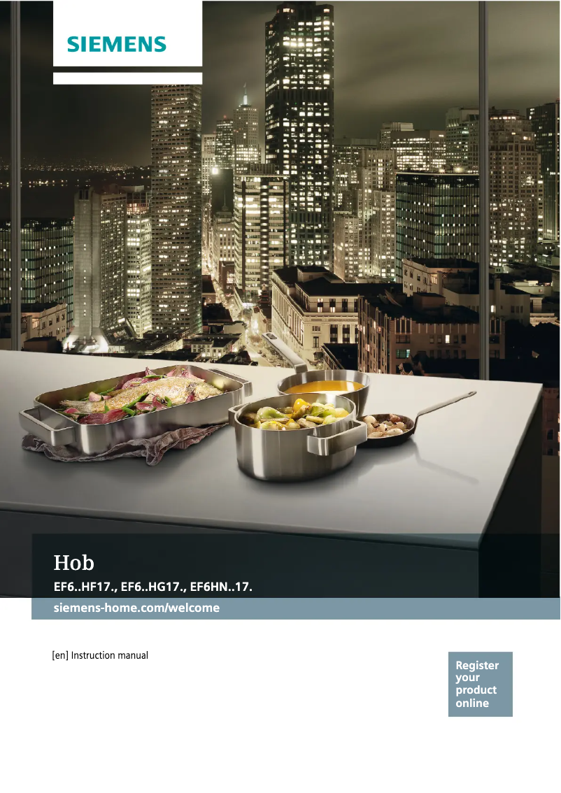 Page n°1 - Manuel utilisateur Siemens EF645HN17C