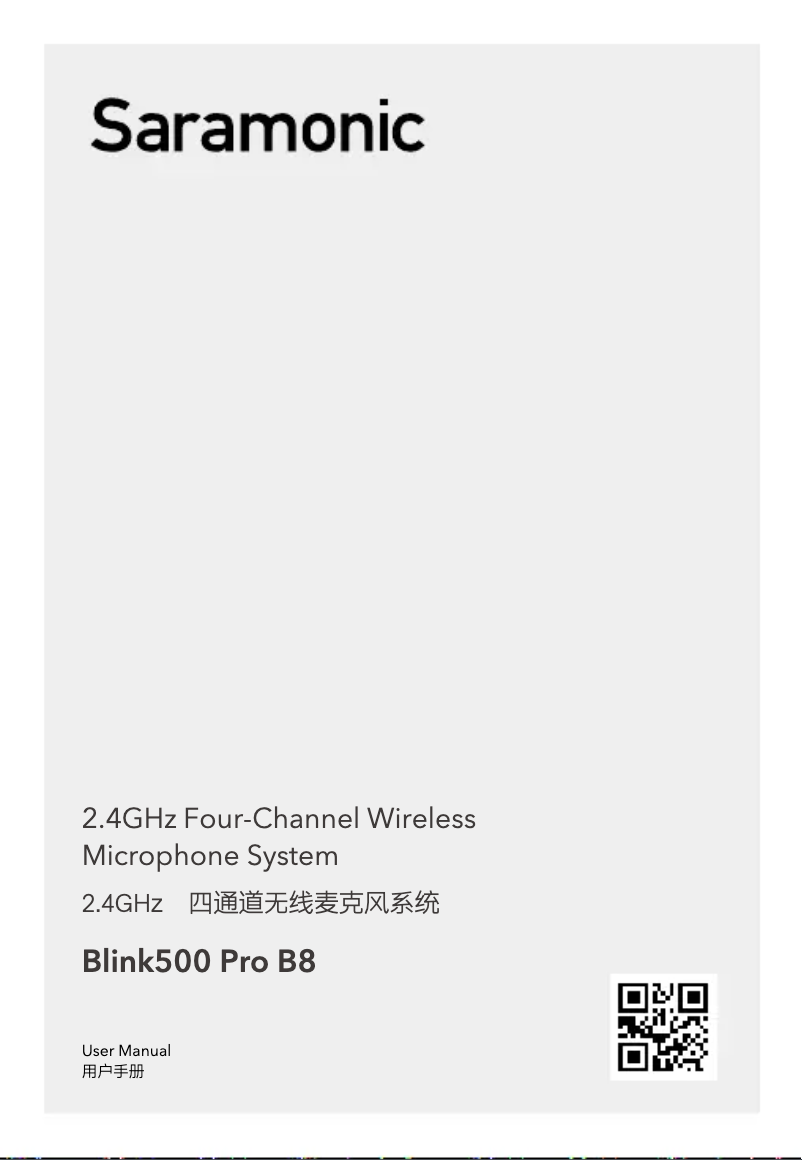 Page 1 de la notice Manuel utilisateur Saramonic Blink 500 Pro