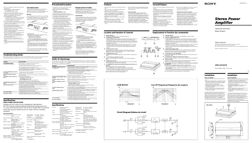 Image de la première page du manuel de l'appareil XM-2252HX