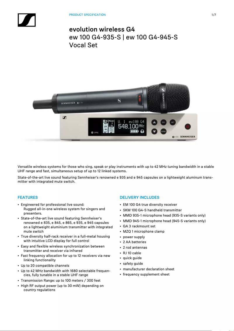 Image de la première page du manuel de l'appareil MMD 945