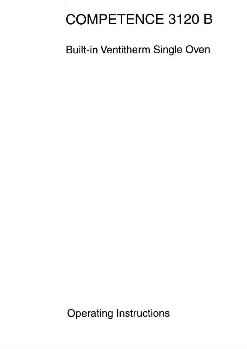 Page 1 de la notice Manuel utilisateur AEG Competence 3120 K W