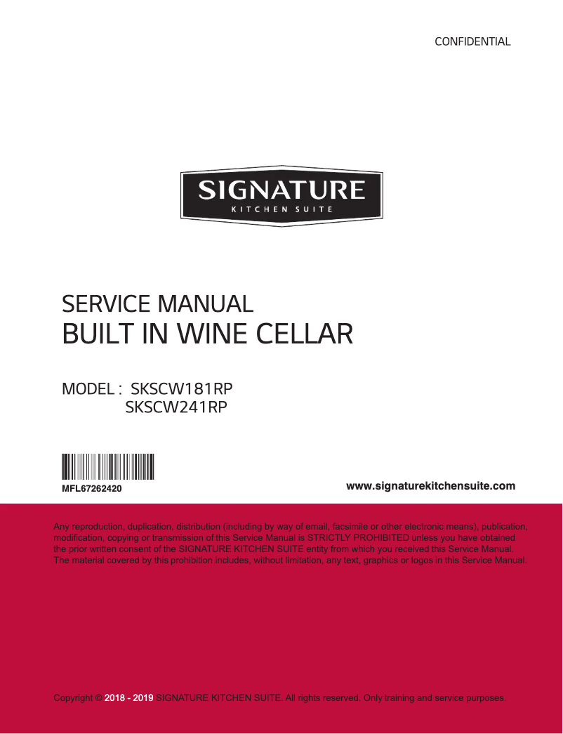 Page 1 de la notice Manuel utilisateur LG SKSWK245RS